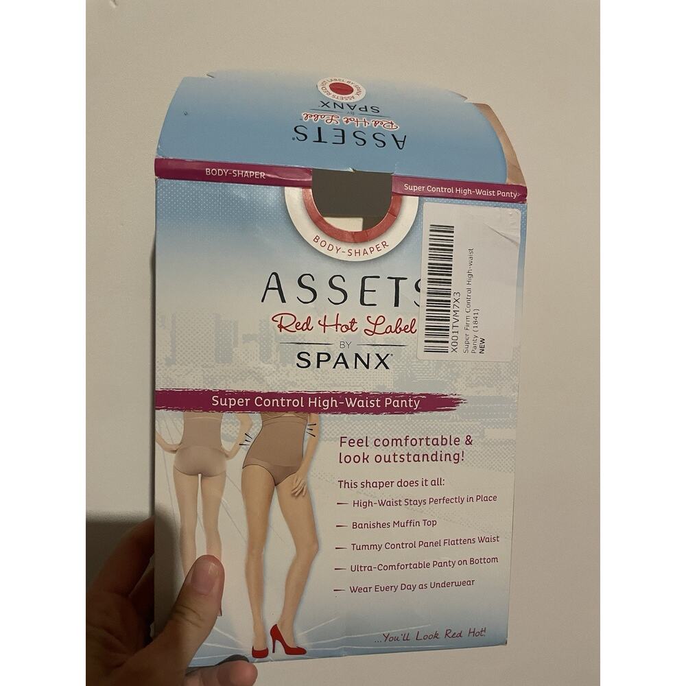 Spanx Assets BBW Size 6 Black Super Control High Waist Panty‎